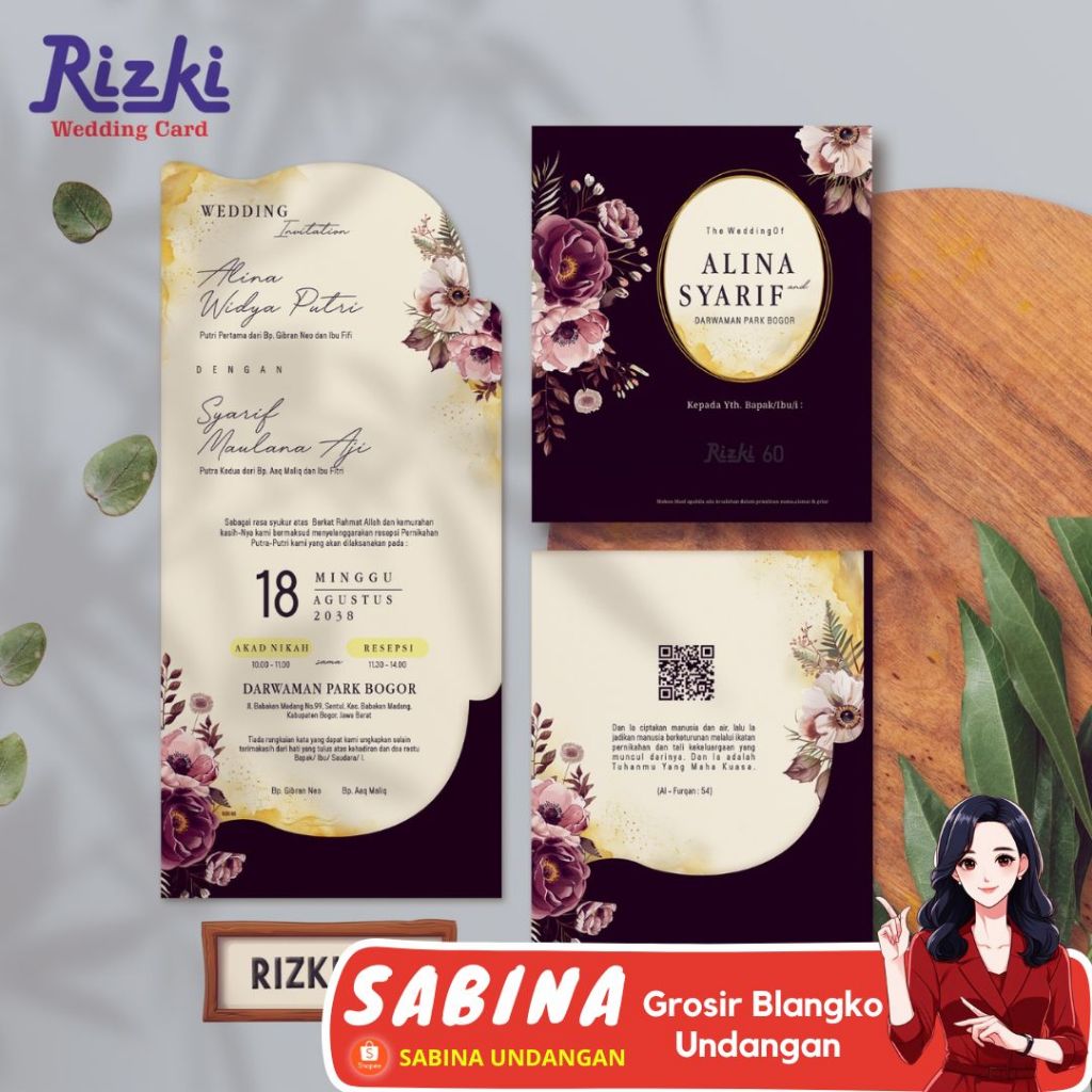 BLANGKO UNDANGAN RIZKI 60 | SABINA UNDANGAN FREE KATALOG DAN FILE SETTING
