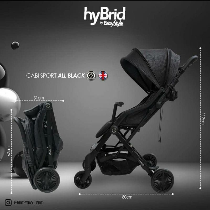 Preloved Stroller Hybrid Cabi Sport black / hybrid curve