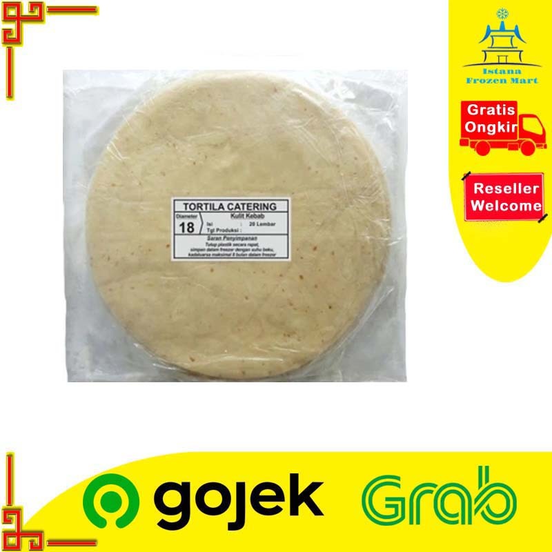 

Kulit Kebab Tortilla 18cm x 20 lembar x 650gr