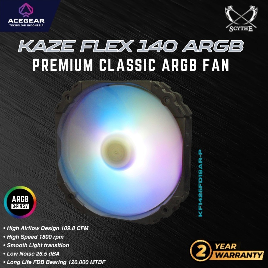 Fan Casing 14Cm Scythe Kaze Flex 140 PWM 1800Rpm ARGB