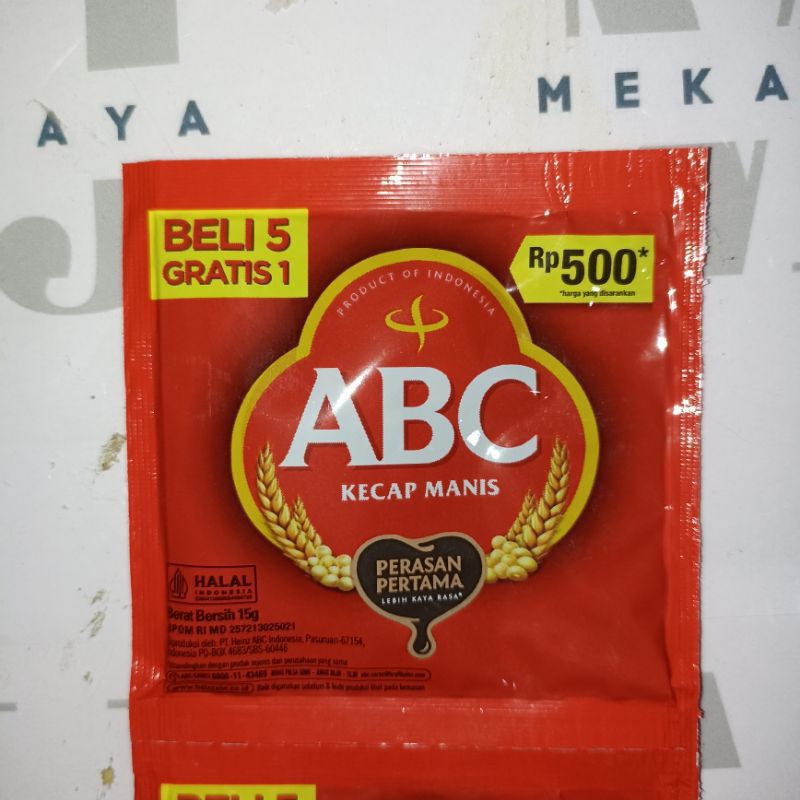 

paket 3 renteng (36 pcs) 0Kecap Manis ABC Sachet 15ml 1 Renceng Isi 12 500 an