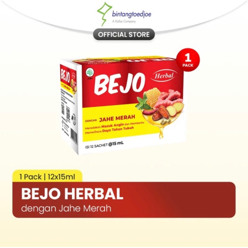 

Bejo Herbal Jahe Merah Sachet 1 Pack (12 Sachet)