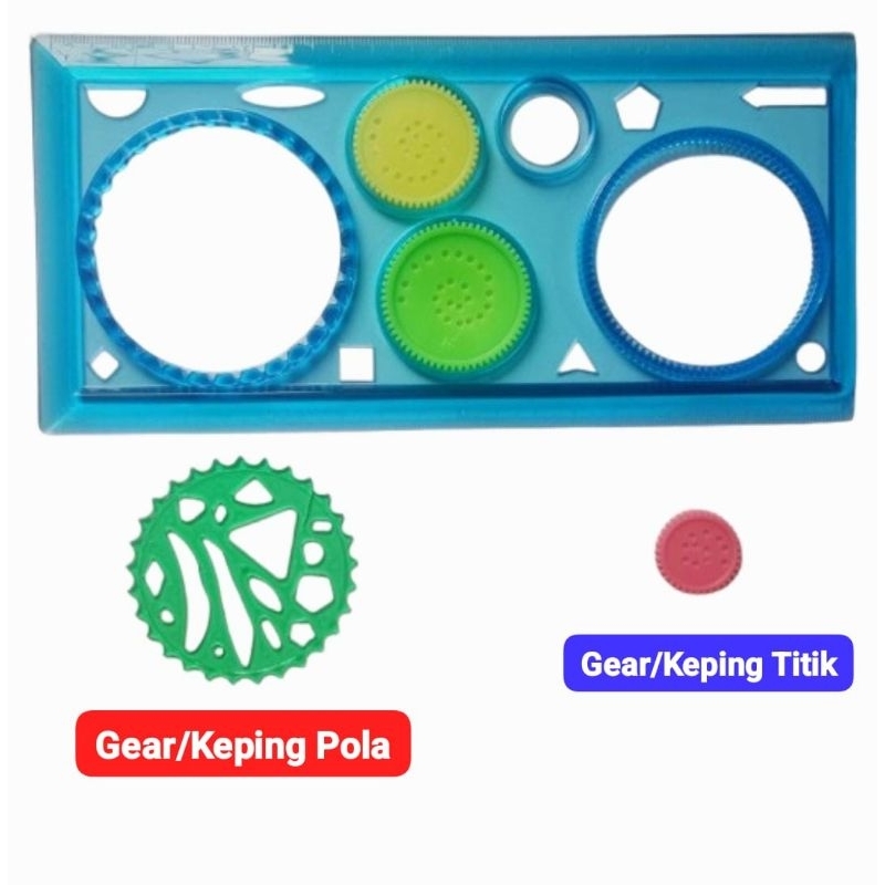 

Penggaris Putar 2in1 Seri 1. Alat gambar anak PAUD TK SD. serupa Spirograph. Gambar Kurva Hypotrochoid