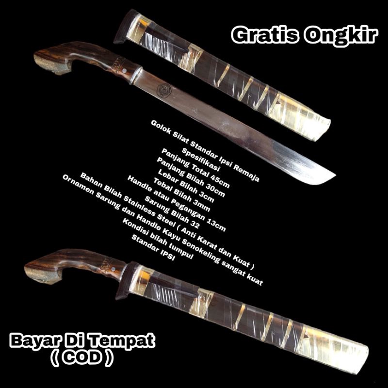 golok silat ipsi 1 tumpul anak remaja dewasa