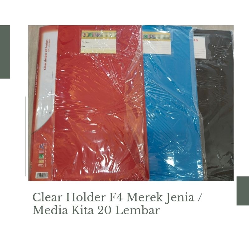 

Clear Holder F4 Merek Jenia / Media Kita 20 Lembar