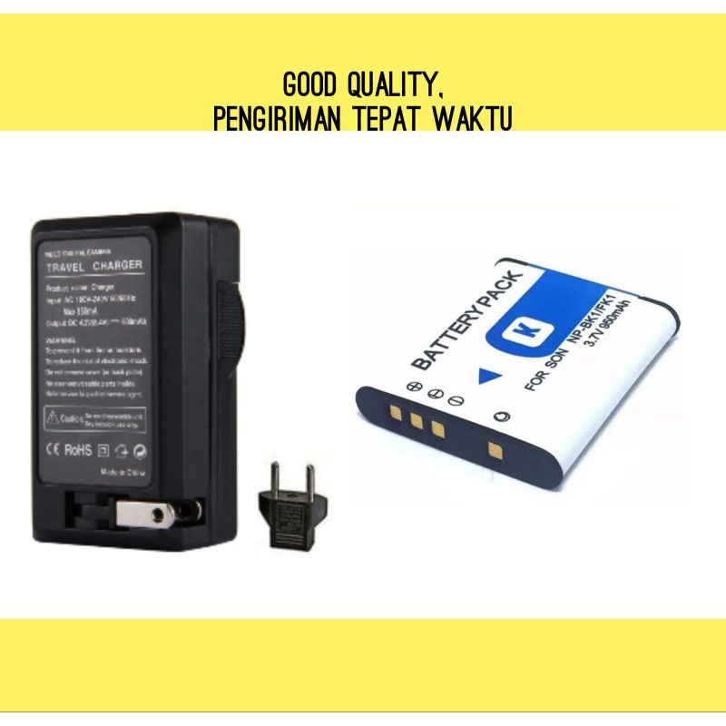 Charger & Baterai Sony DSC W190 W180 S750 S780 S980 S950 Casan Batre