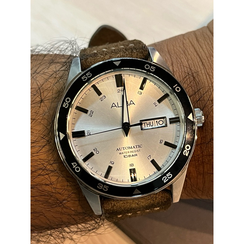 Jam Alba Automatic Watch Leather Strap
