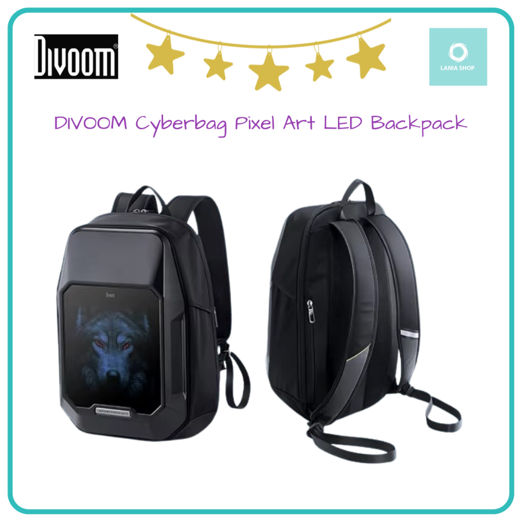 Cyberbag Pixel Art LED Backpack - Tas Ransel dengan LED Pixel Art 64 x 64