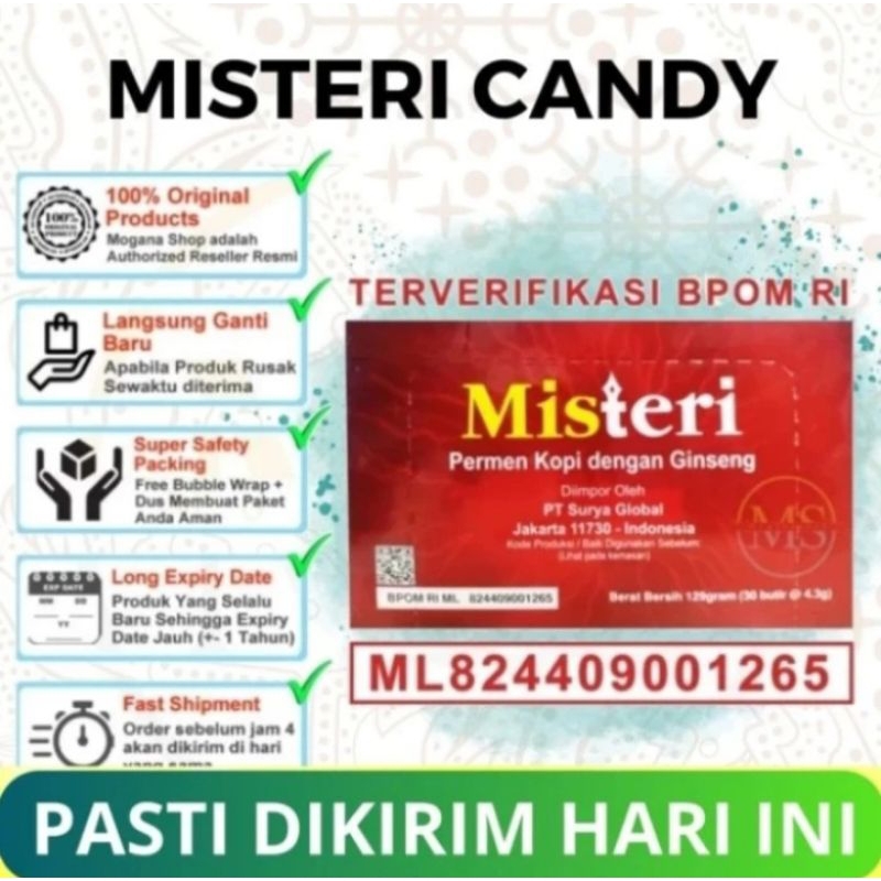 

Misteri Permen Kopi 30 pcs - Permen Misteri Candy Original Resmi BPOM