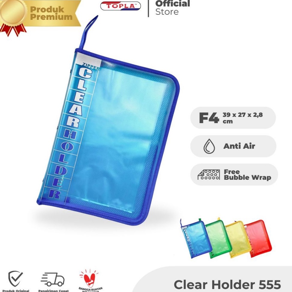 

ART T1J6 TOPLA Clear Holder 555 Dokumen Keeper resleting map ijazah rapor ukuran F4 isi 1246 File