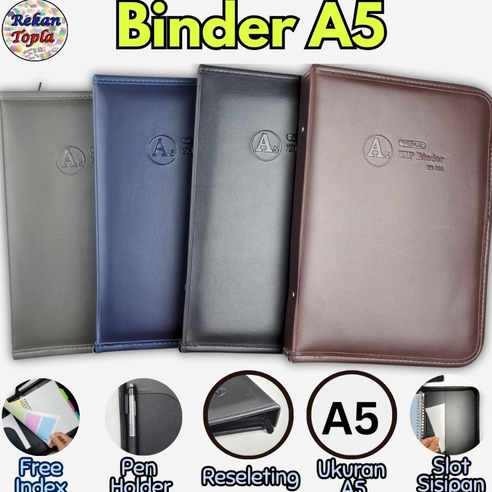 

ART E2P4 Binder A5 Binder Kulit A5 Binder Reseleting A5 Binder Kulit Notebook A5 Topla