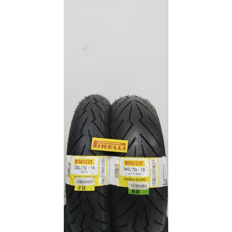 paket ban pirelli diablo rosso scooter 120/70-14 & 140/70-13 ban pcx 160 & adv160