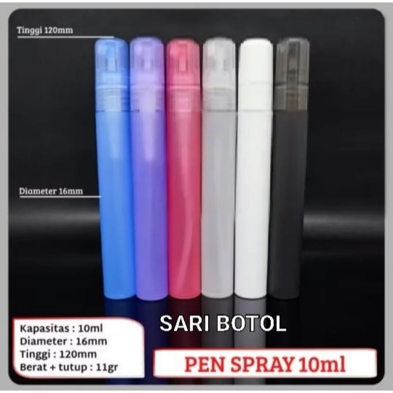 BOTOL SPRAY PEN PLASTIK 10ML VARIAN WARNA