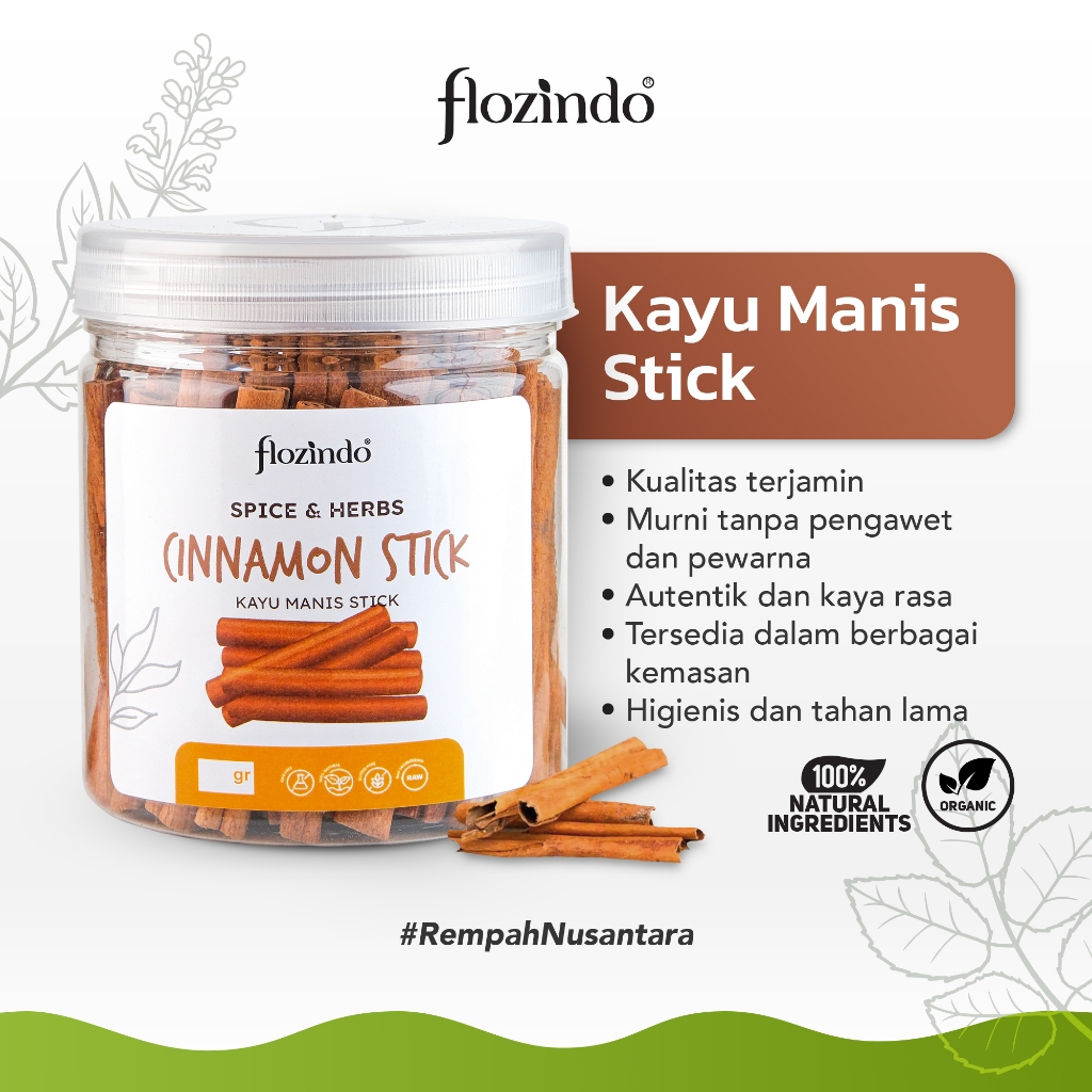 

Flozindo Cinnamon Stick / Kayu Manis Stick Kerinci Original Kwalitas Super