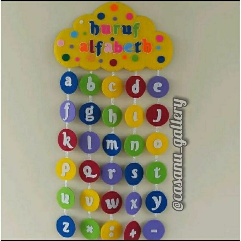 HIASAN ALFABET//HIASAN HURUF HIJAIYAH//HURUF ABJAD//HURUF HIJAIYYAH//KAIN FLANEL//HIASAN EDUKATIF//H