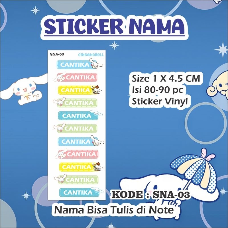 

Sticker Nama Anak Custom Banyak 80-90pc Motif Banyak