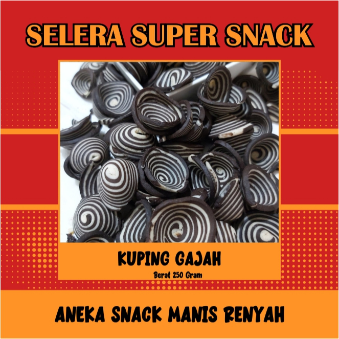 

Kuping Gajah Snack Manis Renyah / Cemilan Camilan Makanan Ringan Murah Snack Manis Berat 250 Gram