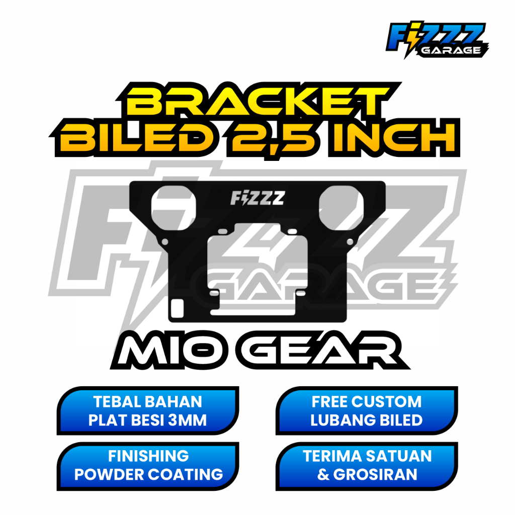 BRACKET BREKET LAMPU BILED CUSTOM MIO GEAR