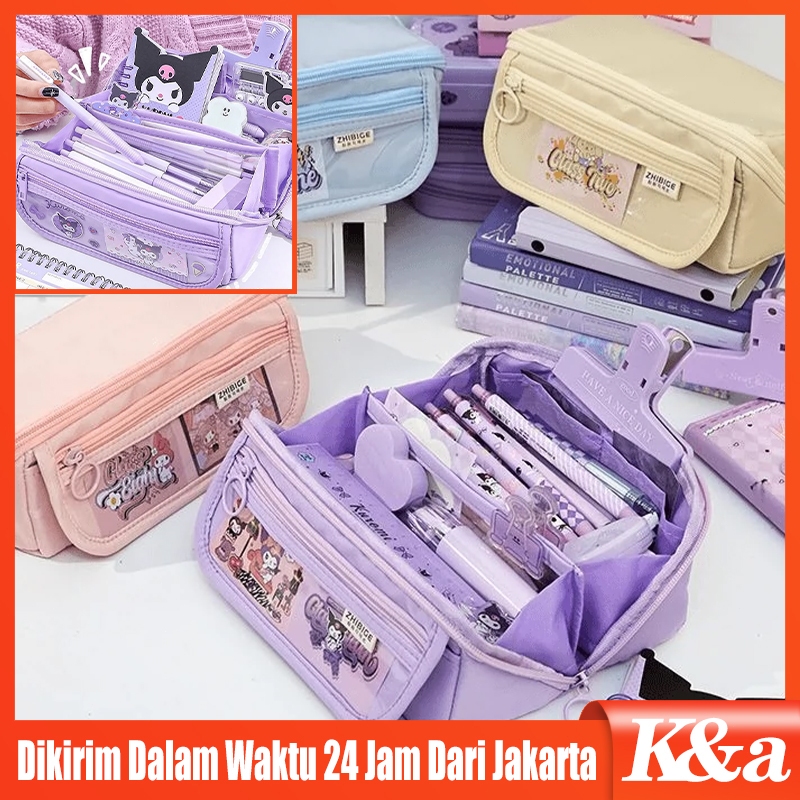 

Sanrio Tempat Pensil Cinnamoroll Baru Anime My Melody Kuromi Penyimpanan Alat Tulis Siswa Perlengkapan Sekolah Ins Kawai