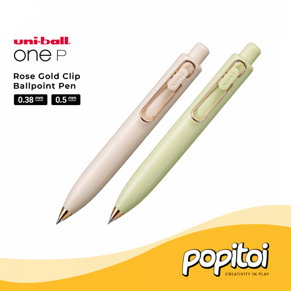 

Uniball ONE P & UMN-S Gel Pen ROSE GOLD Version Limited Edition 0.38 0.5 mm Pulpen Uni Ball Klip Emas Pocket