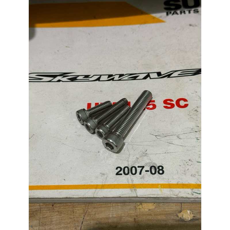 baut L stainless dek injakan kaki skywave hayate spin skydrive