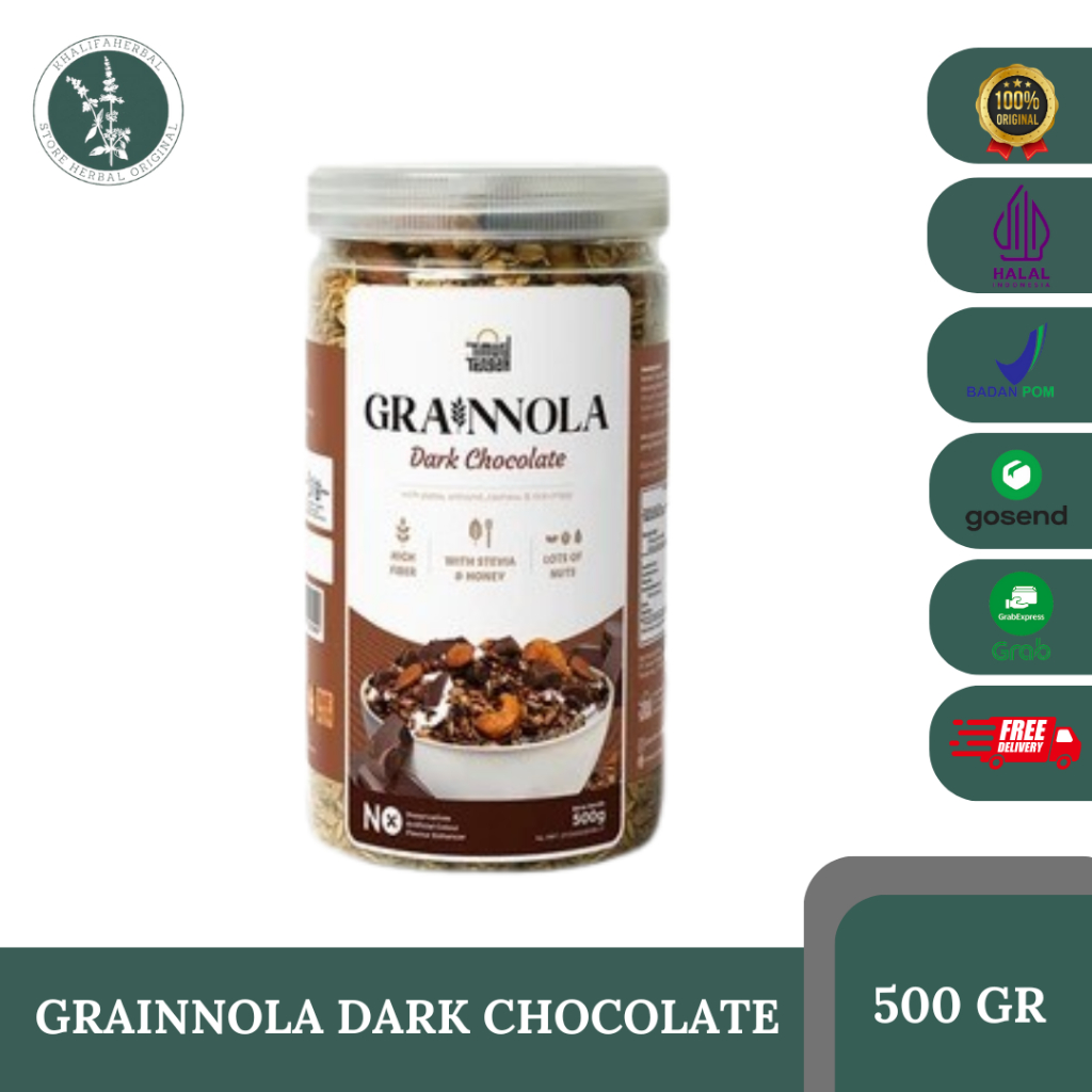 

Grainnola Dark Chocolate 500gr Sereal Sehat Timur Tengah