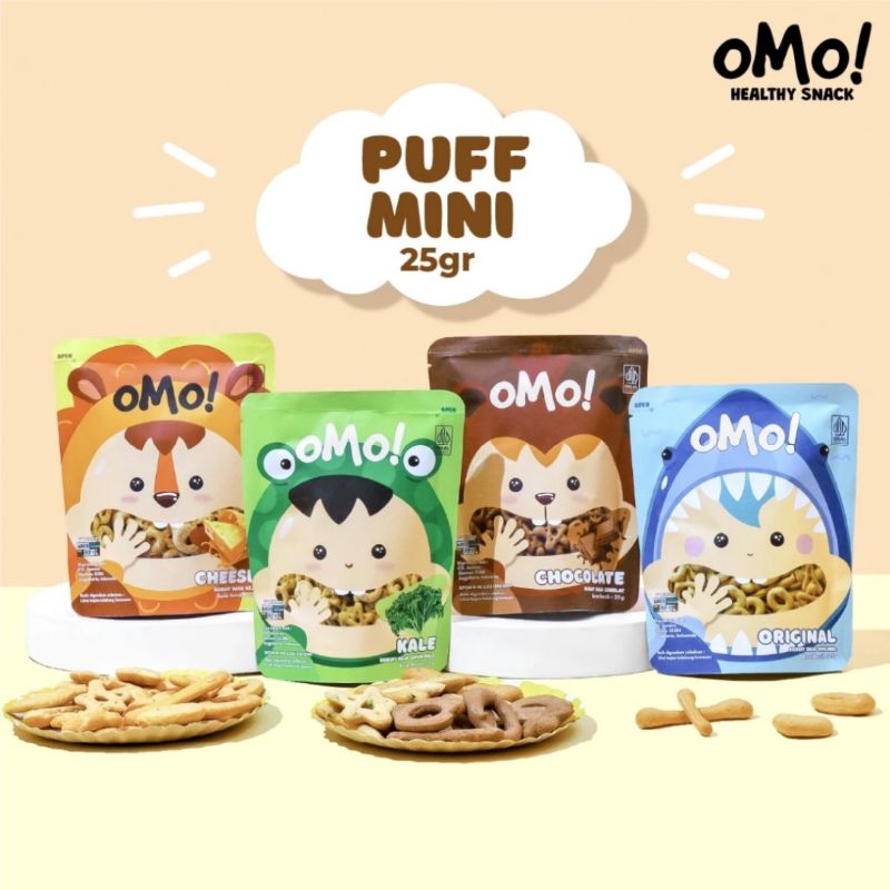 OMO Mini Puff 25gr | Cemilan Sehat Bayi 1+ Tahun