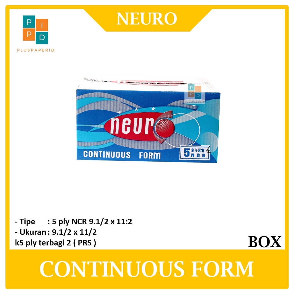 

NEURO - Continous Form 5 Ply 9 1/2 x 11/2 ( K5/2 ) Ncr - Box