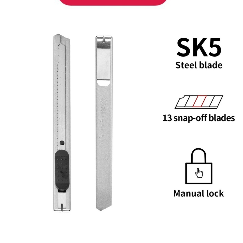 

Deli Cutter Clasic SK 5 0.4X9X80MM E2053 - Cutter Deli