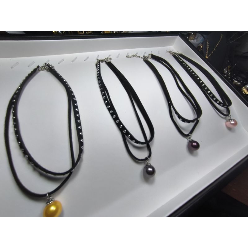 Kalung Choker Mutiara kulit kerang Asli