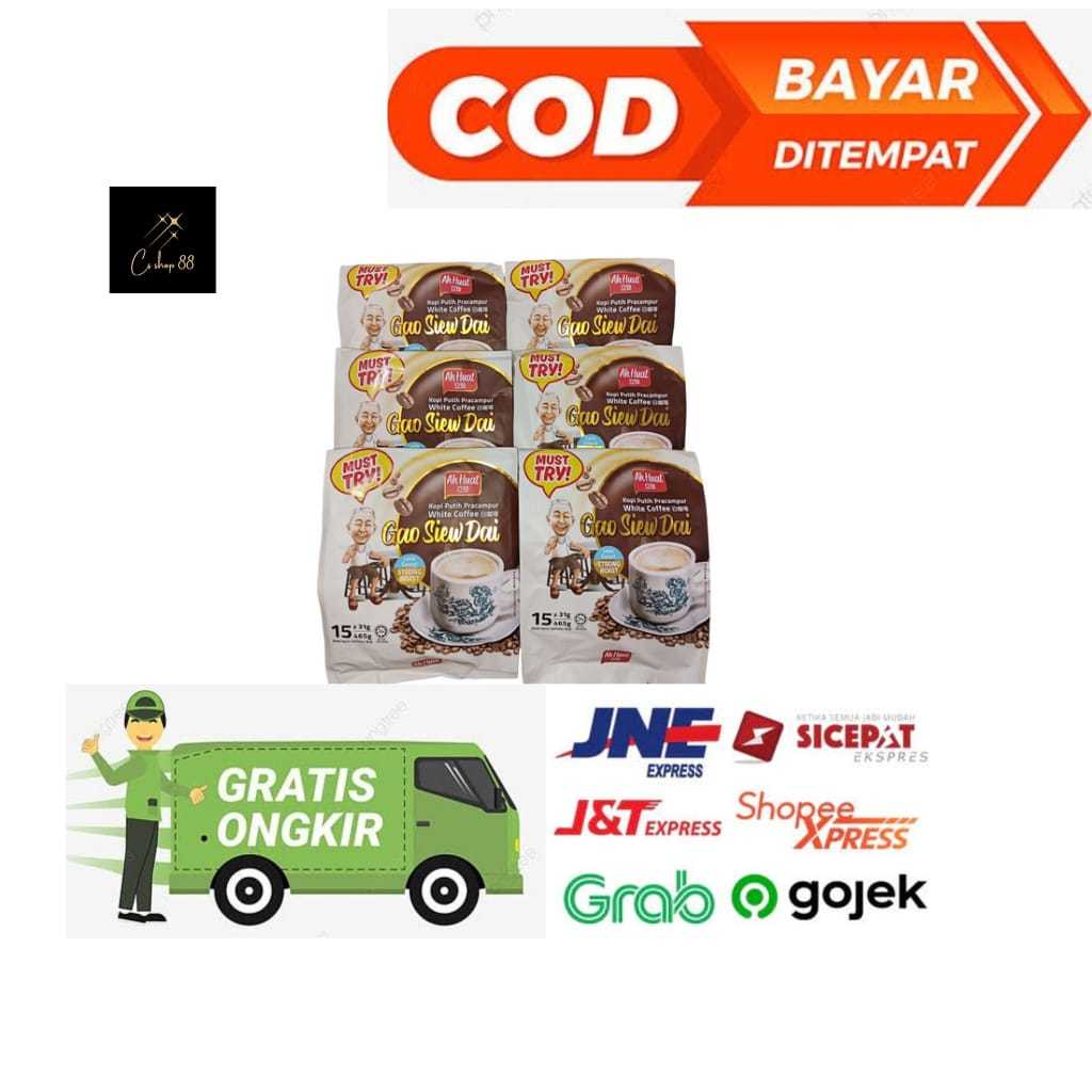 

Ah Huat White Coffee Gao Siew Dai 31gr isi 15 Sachets