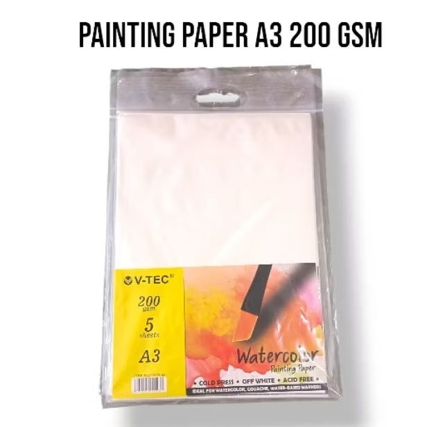 

kertas gambar A3 / painting paper watercolor A3 ( 5 lembar)