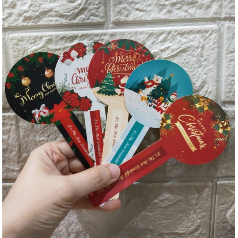 

(10 pcs) Stiker Toples Natal Christmas Stiker Kue Kering Tabung Xmas