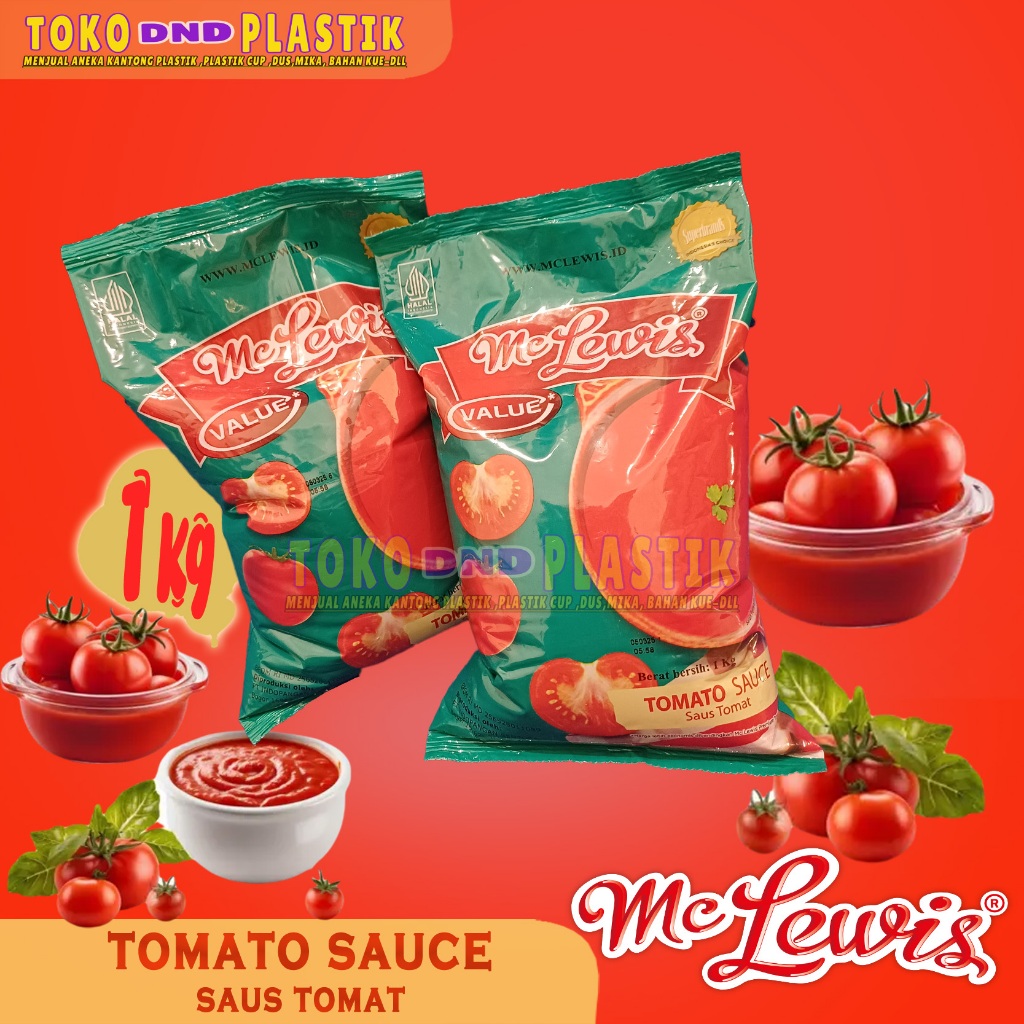 

MC LEWIS TOMATO SAUCE |MC LEWIS SAUS TOMAT |Mclewis saus tomat 1kg |SAOS TOMAT MC LEWIS