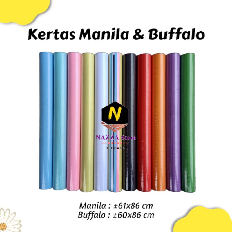 

Kertas Manila dan Bufalo warna-warni isi 10 lembar