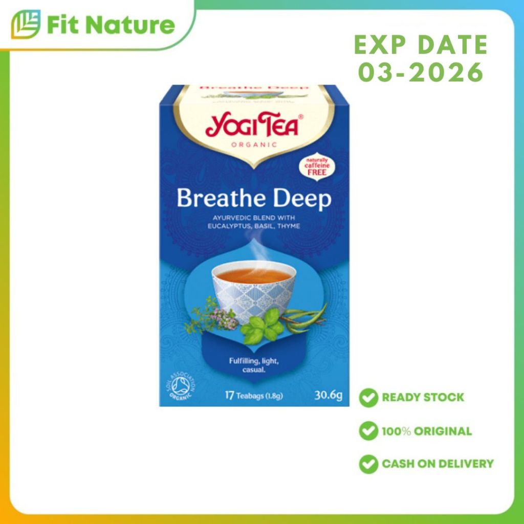 

Teh Herbal Kesehatan Imun Organik YOGI TEA Organic Breathe Deep Tea 34gr - Bebas Kafein