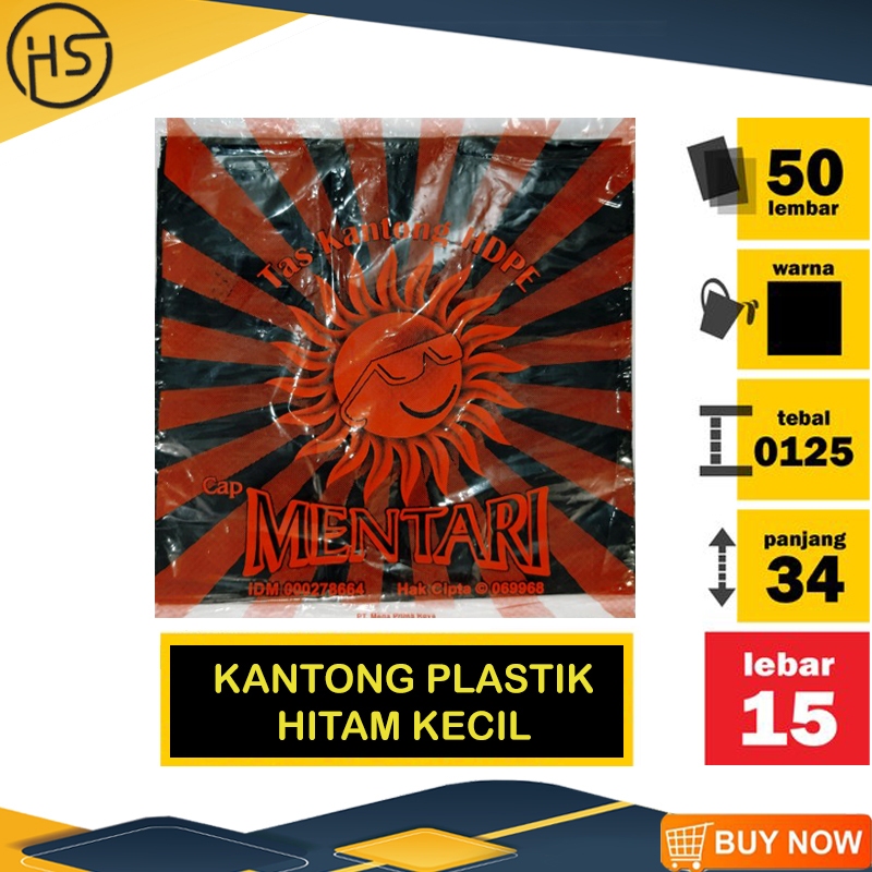 Kantong Kresek Mentari Hitam 35 . Kantong kresek hitam tebal, plastik hitam Tebal.