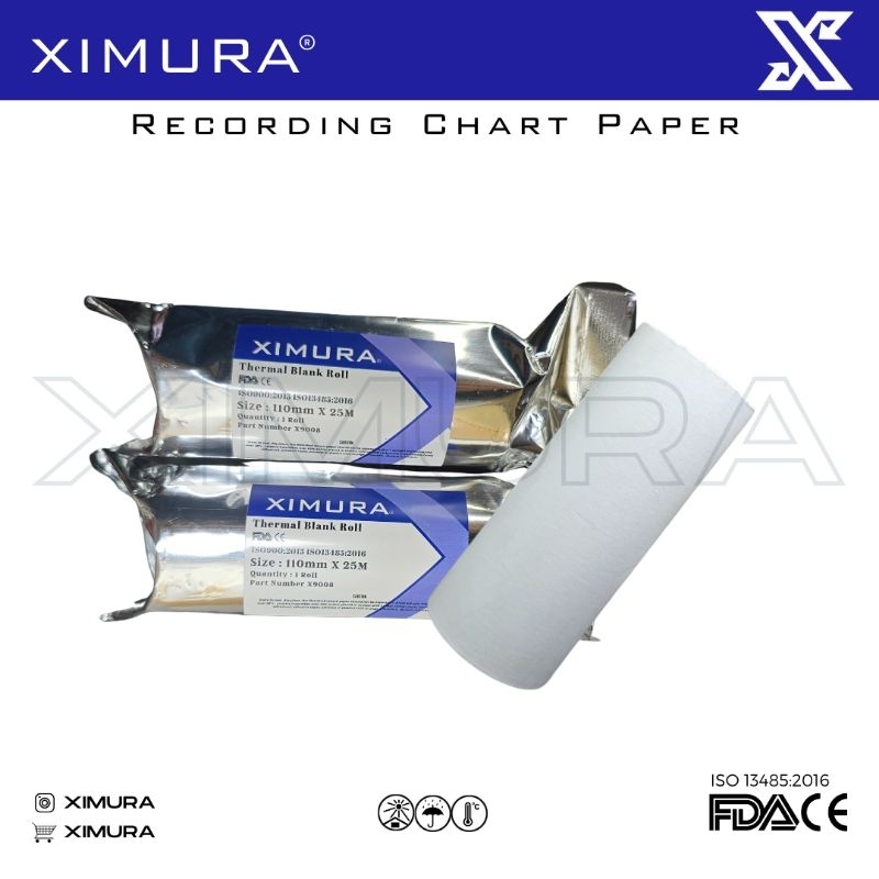 XIMURA Kertas Spirometer 110mm X 25M X 16mm Spirometri
