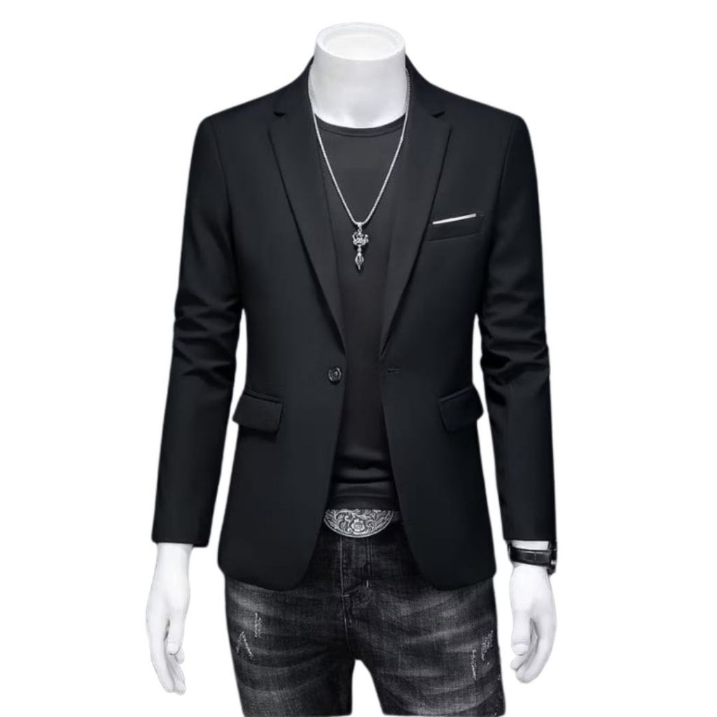 Pakaian Pria Jas Formal Jas & Blazer Formal Pria Nikah Wisuda MC Jas Hitam Jas Hijau Botol