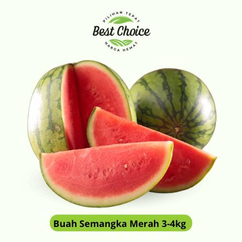 

Buah Semangka Segar satu Buah 3 - 4kg - BEST Fresh Food