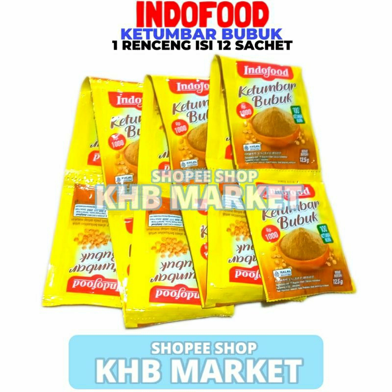 

Bumbu Dapur Ketumbar Bubuk Indofood 1 Renceng Isi 12 Sachet 12.5GR