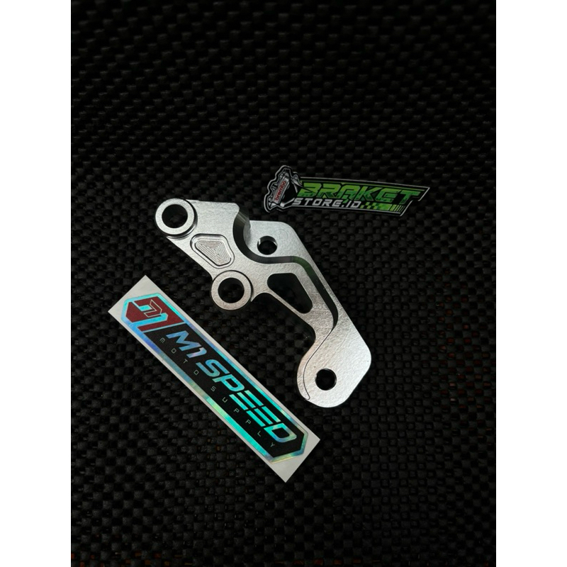 Breket kaliper CNC m1 speed Brembo axial 4p Shock vixion / Kyb disc 300mm