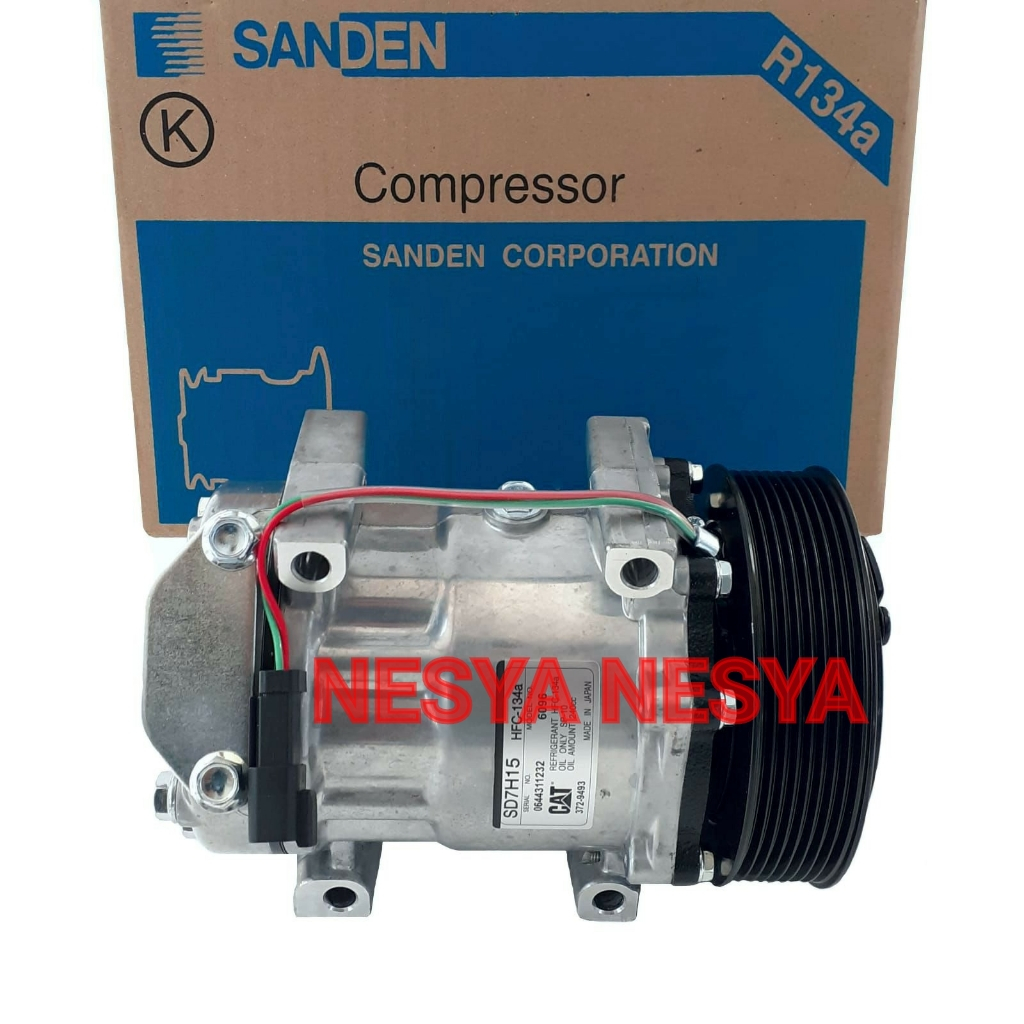 Compressor Compresor Kompressor Kompresor AC SANDEN SD7H15 untuk Alat Berat Excavator Exca Exsavator