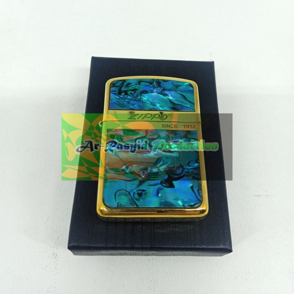 Korek Api Roda Minyak Zippo Gold Shell Motif Zippo 1932 3915-7 Terbaru