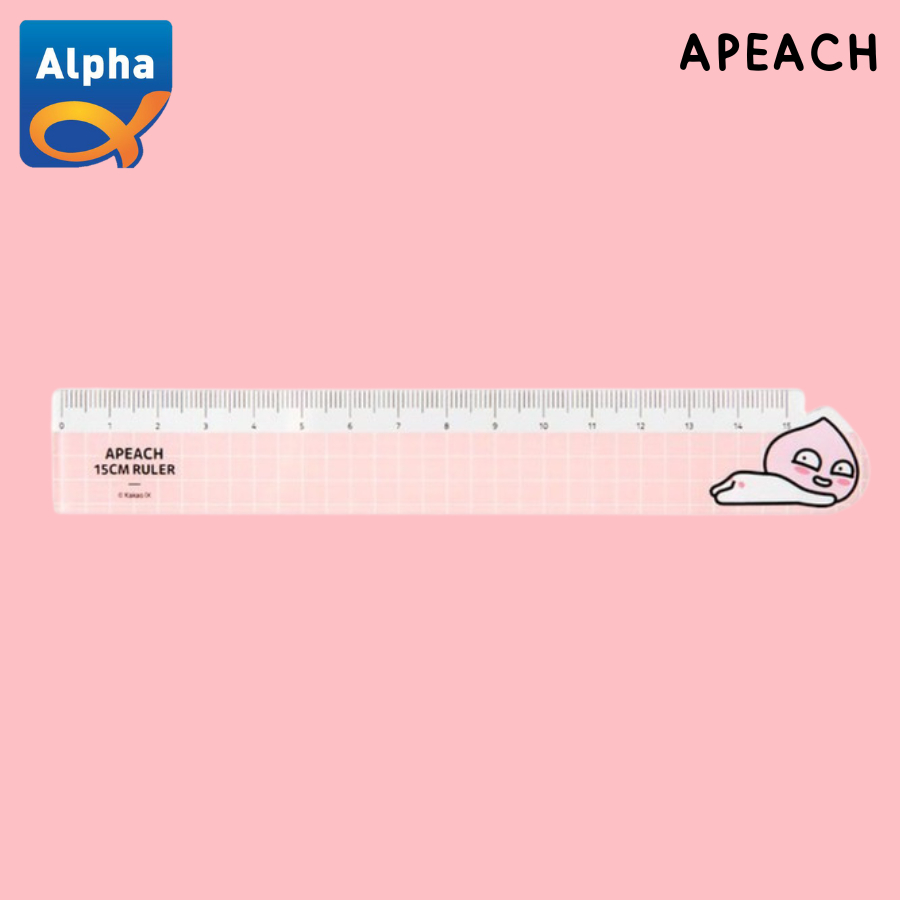 

[Kakao Friends] Character Ruler / Penggaris - Apeach / [카카오] 자-225*225mm/어피치