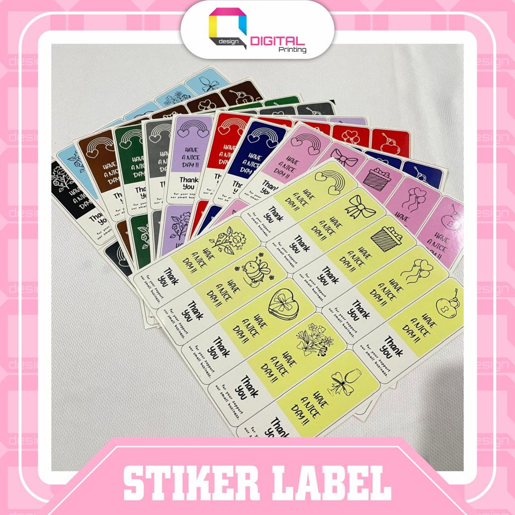 

50 PCS STIKER LABEL THANK YOU FOR YOUR ORDER / STIKER 2 WARNA/ STIKER THANK YOU/ CUTE LABEL 2