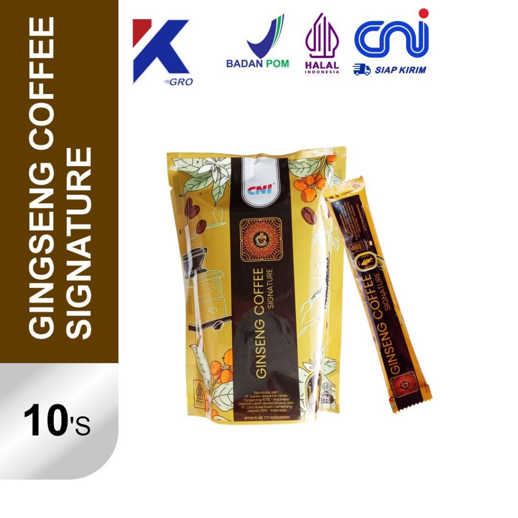 

Kopi CNI 100% ORI | Kopi Gingseng Signature | Kopi Arabica Robusta | Rasa & Aroma lebih Strong | Aman di lambung