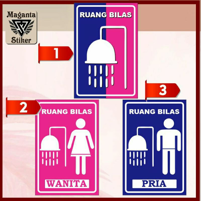 

Stiker ,ruang bilas pria & wanita.