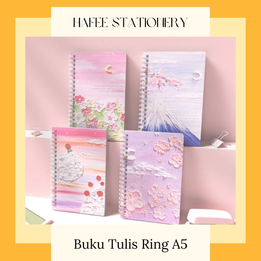 

Notebook Buku Ring A5 Buku Note Buku Diary A5 Aesthetic Lucu (dapat kirim instant bandung)