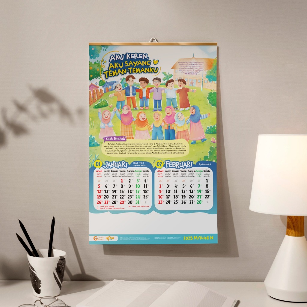 

COD Kalender Harian Anak Muslim 2025 Kalender Anak Kalender Dinding Tahun 2025 Gema Insani ORIGINAL